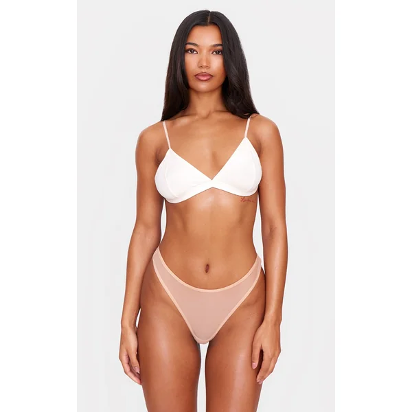 Nude Mesh Pack of 3 Basic Thongs