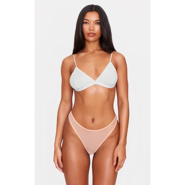 Nude Mesh Pack of 5 Basic Thongs