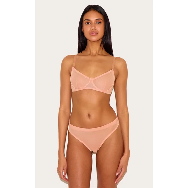 Nude Mesh Underwired Bra