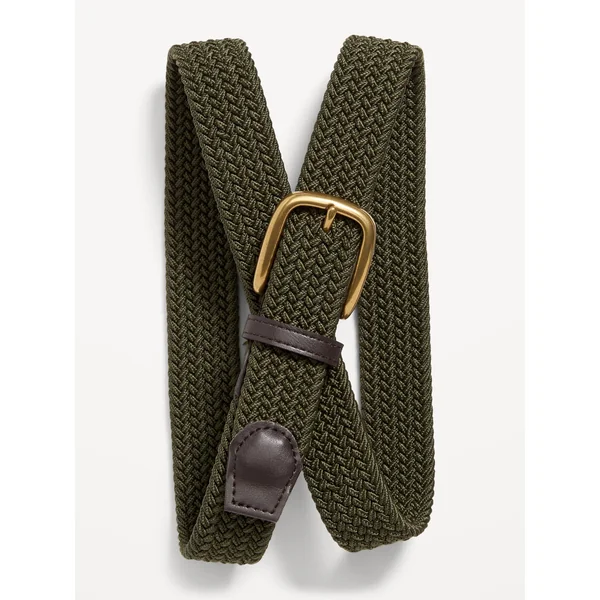 Nylon Braided Belt (1.25-inch) - Dark Green
