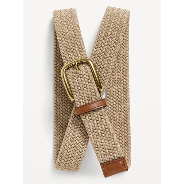 Nylon Braided Belt (1.25-inch) - Tan