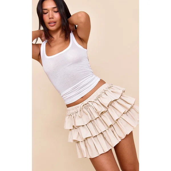 Oatmeal Rara Mini Skirt