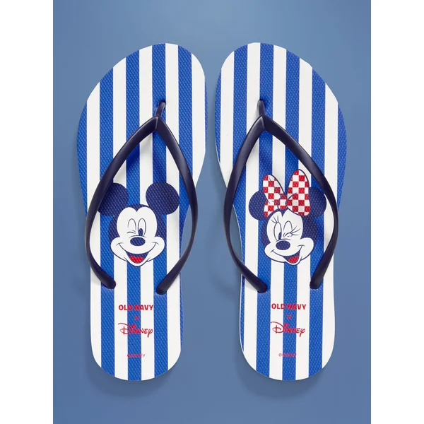 Old Navy x Disney© Flip-Flop Sandals (Partially Plant-Based) - White & Blue Stripe
