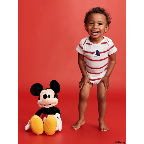 Old Navy x Disney© Mickey Mouse Graphic Bodysuit for Baby - Red Stripe