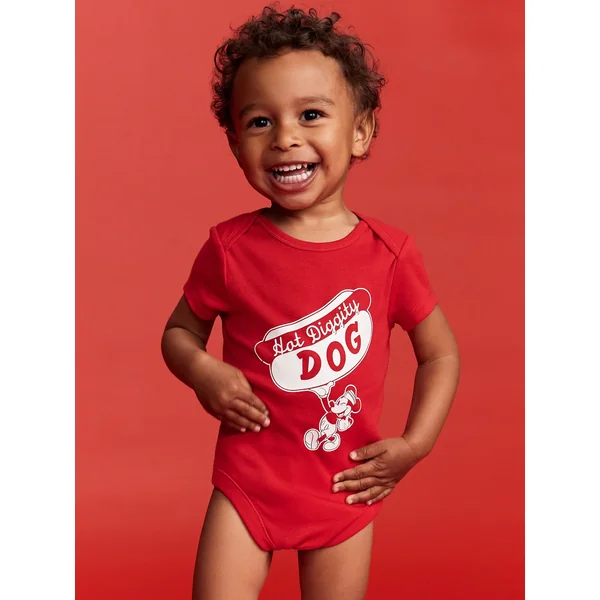 Old Navy x Disney© Mickey Mouse Graphic Bodysuit for Baby - Robbie Red