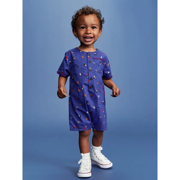 Old Navy x Disney© Poplin One-Piece Romper for Baby - Catalyst Blue