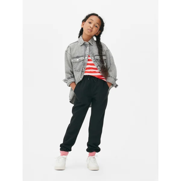 Older Boy Drawstring Cuffed Joggers - Black