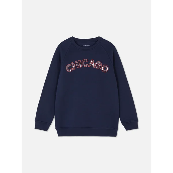 Older Kids’ Chicago Graphic Sweatshirt - Navy