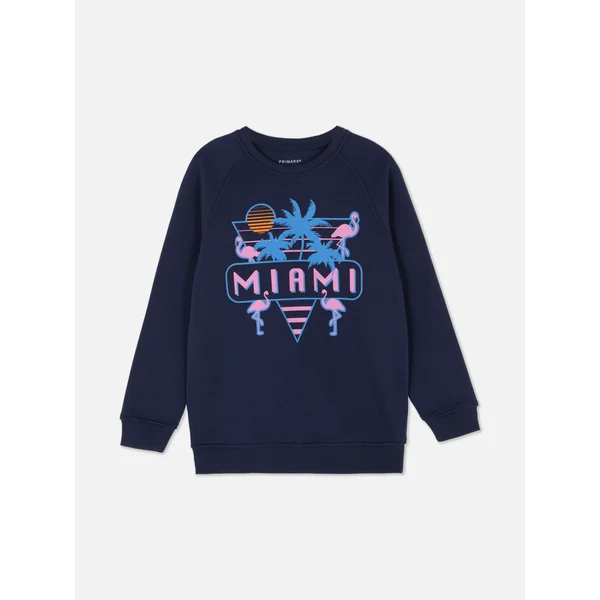 Older Kids’ Miami Graphic Sweatshirt - Navy