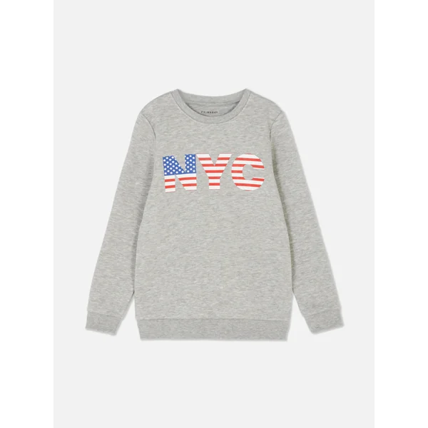 Older Kids’ New York Graphic Sweatshirt - Gray Heather