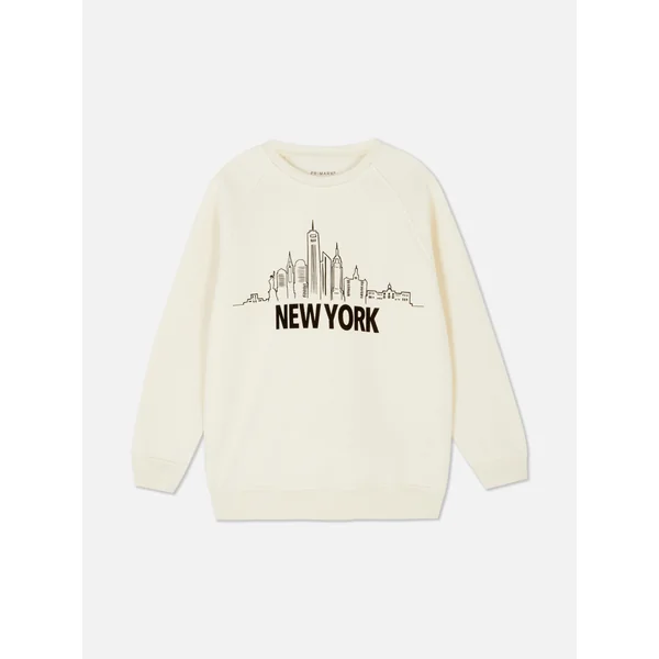 Older Kids’ New York Graphic Sweatshirt - Ivory