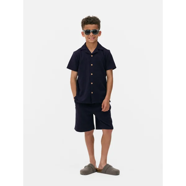 Older Kids' Shirt and Shorts Set - Navy