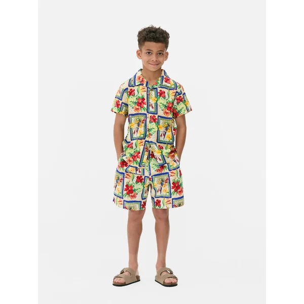 Older Kids’ Tropical Floral Shirt - Multi