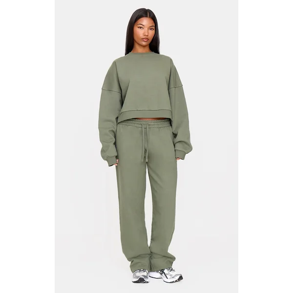 Olive Premium Straight Leg Sweatpants