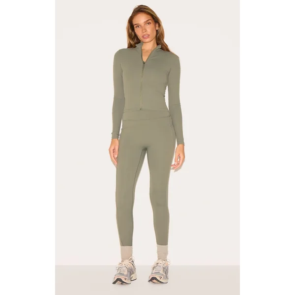 Olive Sculpt Side Pocket Gym Leggings