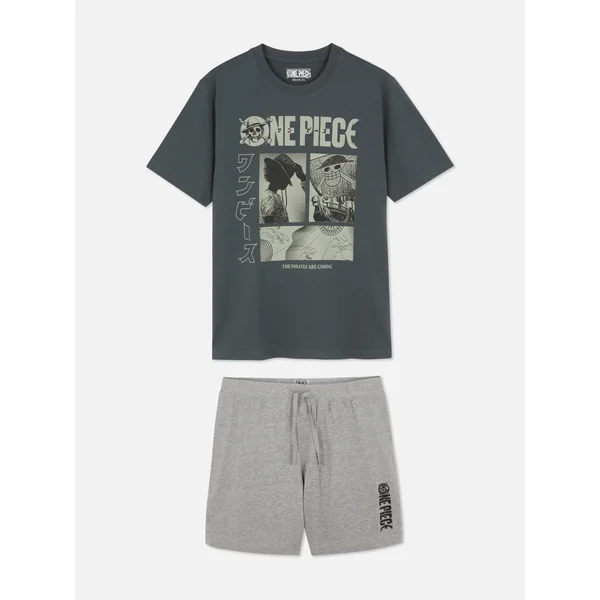 One Piece Shorts Pajamas - Green