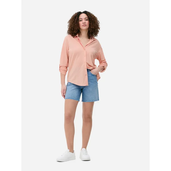 Open Collar Shirt - Peach