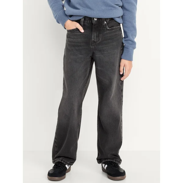 Original Baggy Non-Stretch Jeans for Boys - Dark Gray
