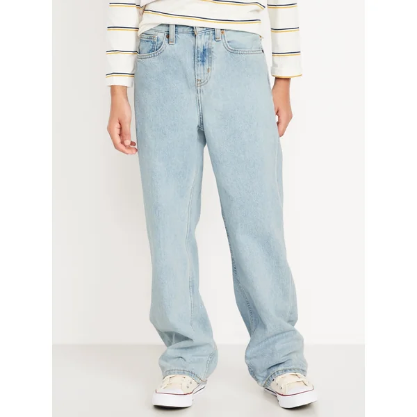 Original Baggy Non-Stretch Jeans for Boys - Light Wash