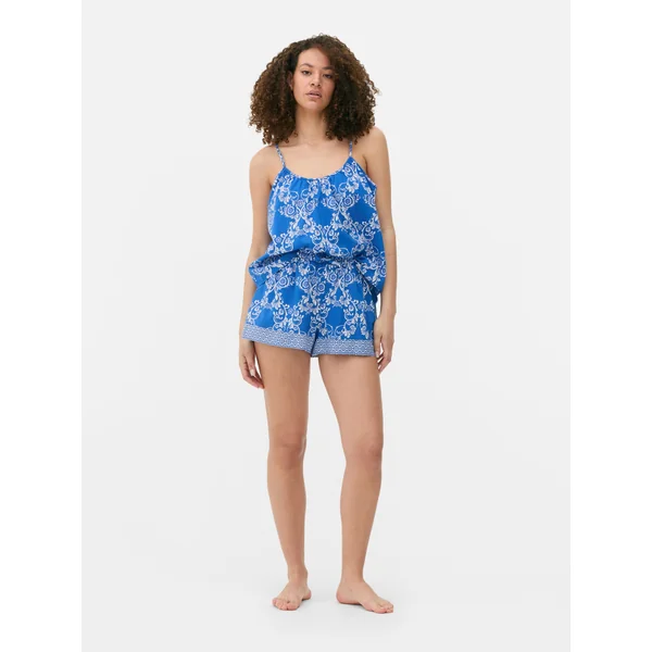 Ornate Pajama Shorts - Blue