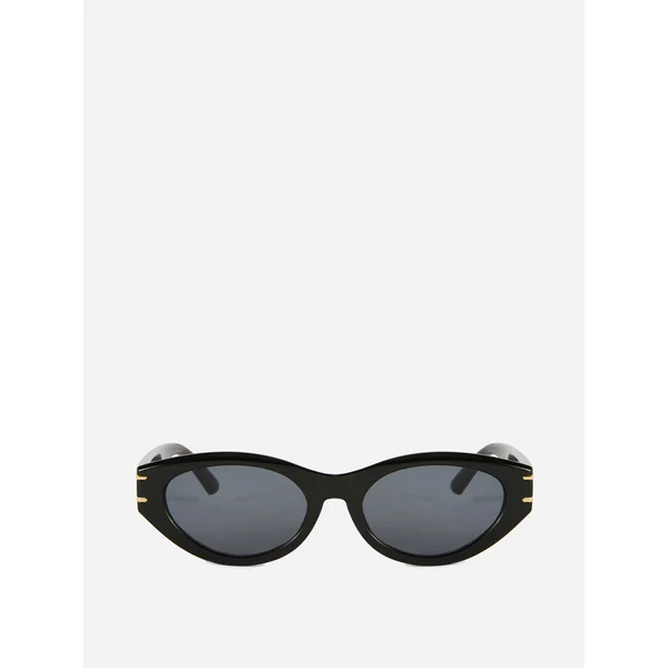 Oval Cat Eye Sunglasses - Black