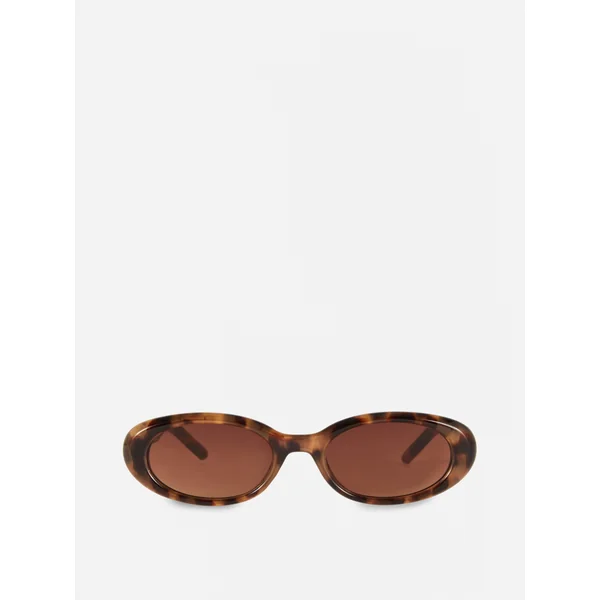 Oval Rim Sunglasses - Brown