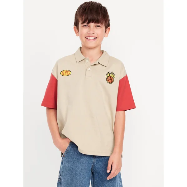 Oversized Graphic Polo Shirt for Boys - A Stone's Throw