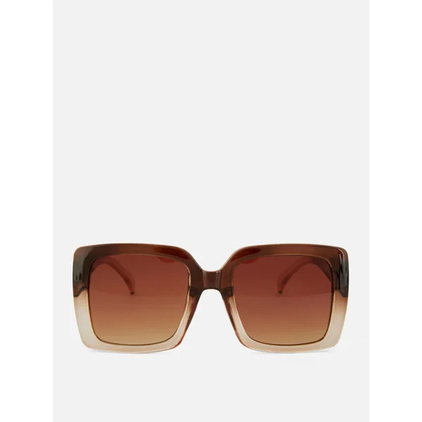 Oversized Ombré Sunglasses - Brown
