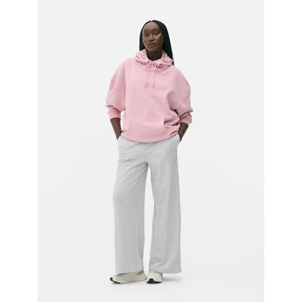Oversized Pullover Hoodie - Pink