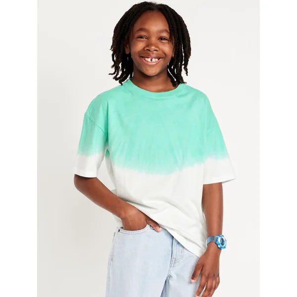 Oversized Short-Sleeve T-Shirt for Boys - Tie-Dye Cool