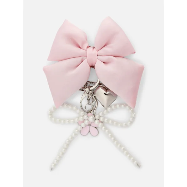 Padded Charm-Detail Bow - White