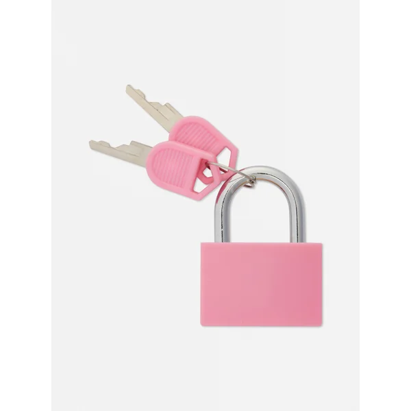 Padlock With Spare Key - Pink