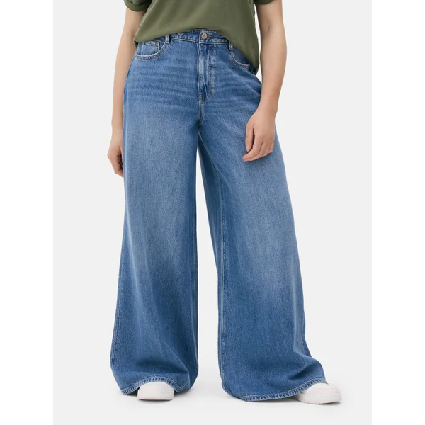 Palazzo Jeans - Mid Blue