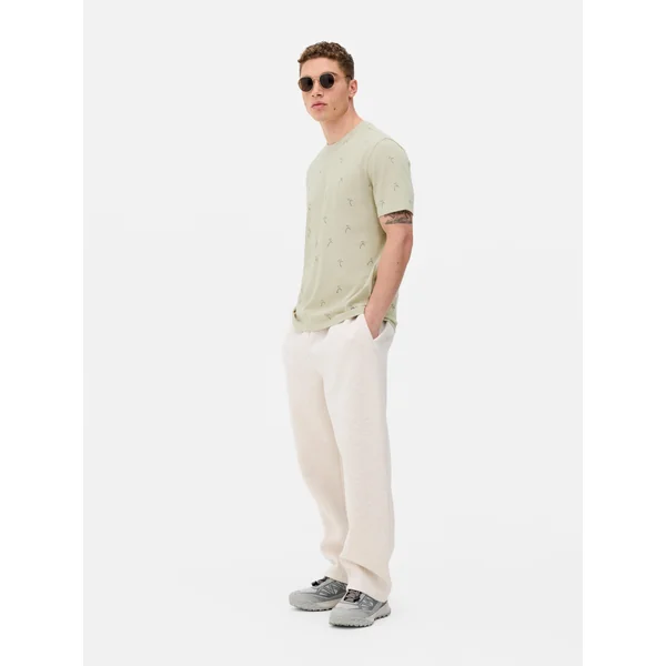 Palm Print Tee - Stone