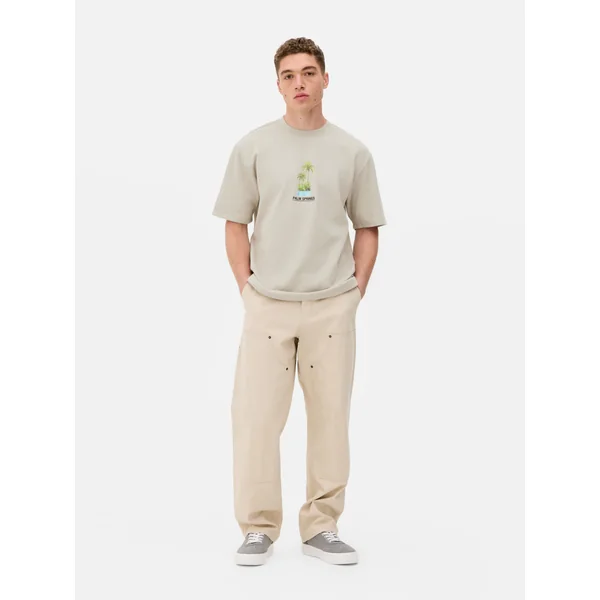 Palm Springs Textured T-shirt - Stone