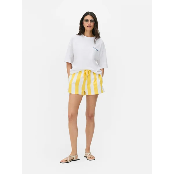 Paula Echevarria Oversized Printed Tee - White