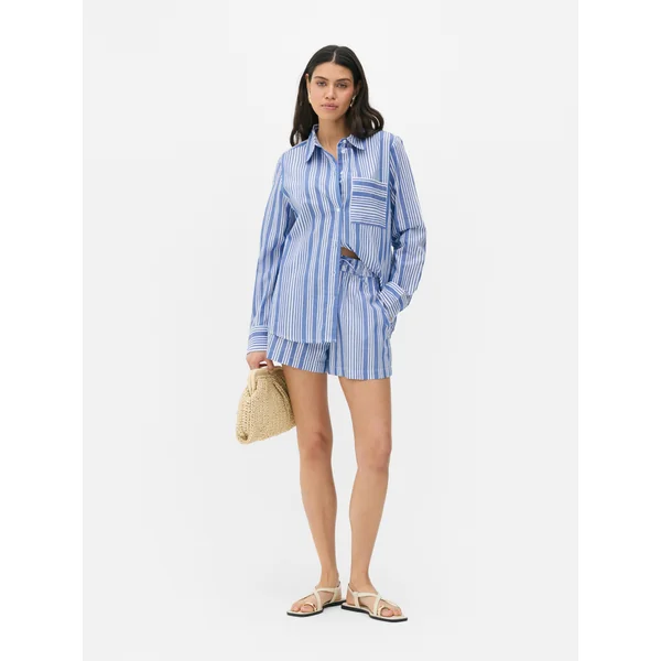 Paula Echevarria Poplin Shirt - Blue