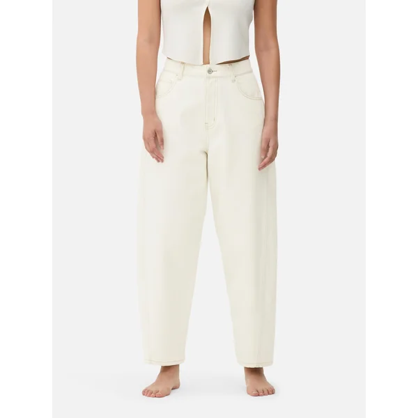 Paula Echevarría Barrel Leg Jeans - Ivory