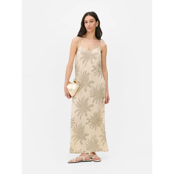 Paula Echevarría Printed Cami Maxi Dress - Ivory