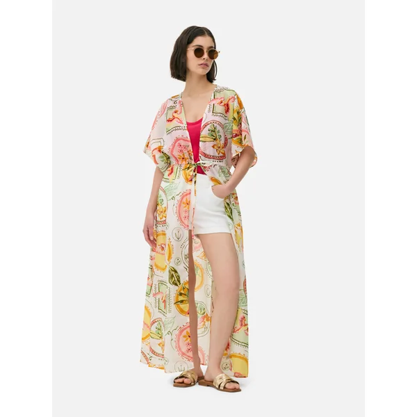 Paula Echevarría Printed Midi Kimono - Green