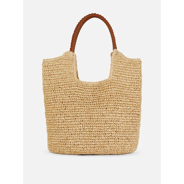 Paula Echevarría Slouchy Straw Shopper - Natural
