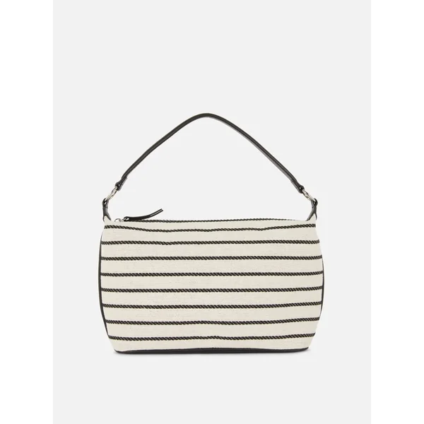 Paula Echevarría Striped Shoulder Bag - Natural
