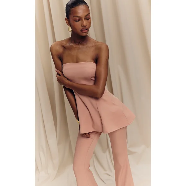 Peach Bandeau A-line Top