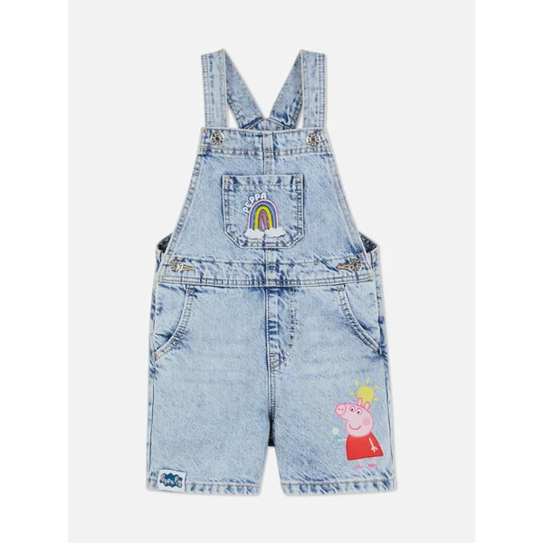 Peppa Pig Denim Overalls - Blue