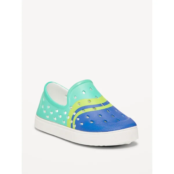 Perforated Slip-On Shoes for Toddler Boys (Partially Plant-Based) - Surf Wave