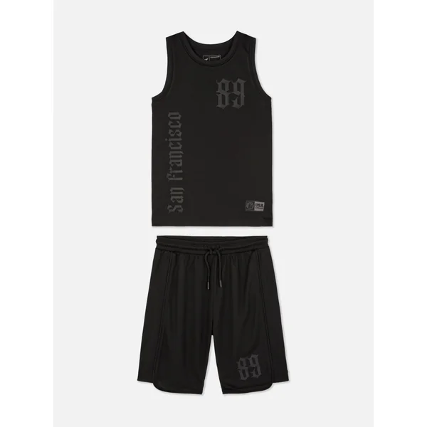 Performance Basketball Tank and Shorts - Black