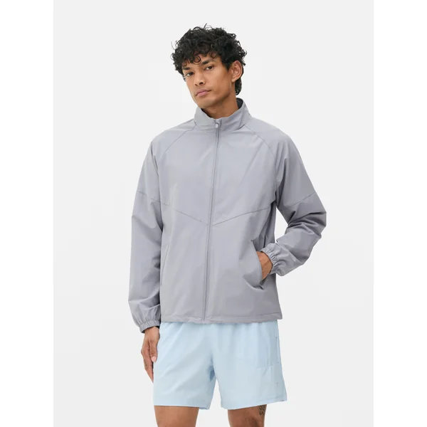 Performance Funnel Neck Jacket - Light Gray