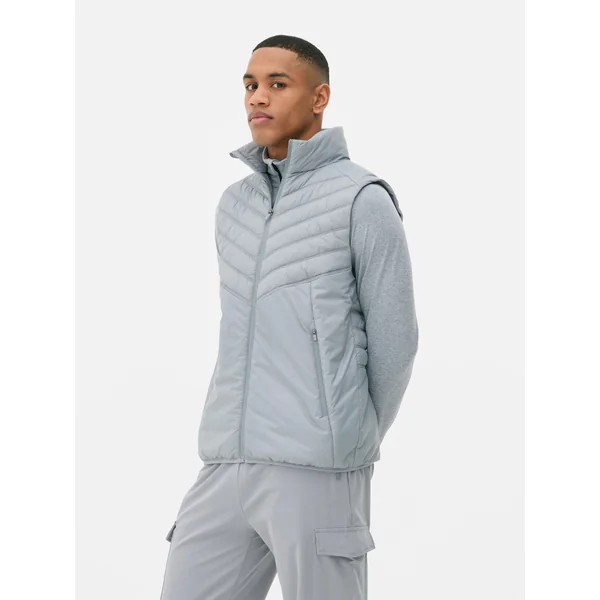 Performance Quilted Vest - Gray