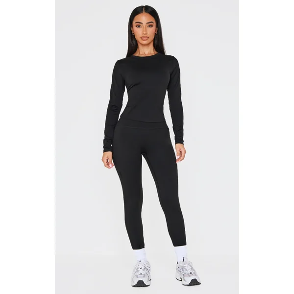 Petite Black Sculpt High Waist Gym Leggings