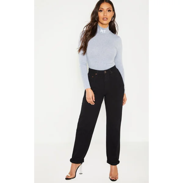 Petite Black Straight Leg Jean